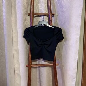 black shein crop top